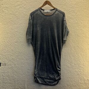 IRO Jeans Grey‎ Short Sleeve Ruched Sides Minidress Size Small
